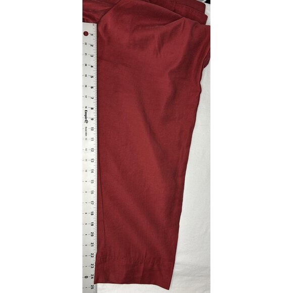 H&M Conscious Pants Womens 8 Belted Trousers High Rise Straight Leg Tencel Chic - Picture 11 of 14